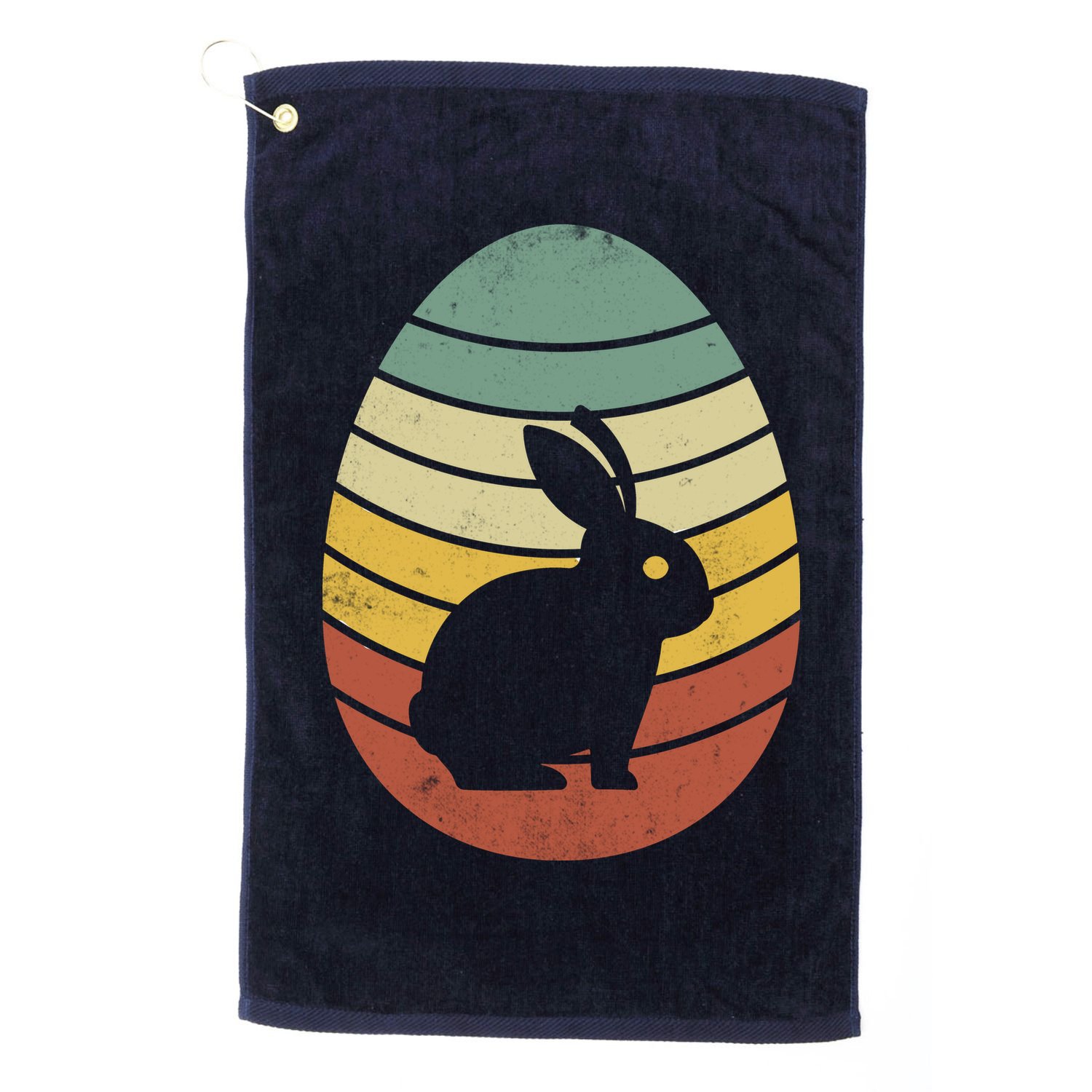 Vintage Easter Bunny Egg Golf Towel