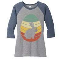 Vintage Easter Bunny Egg Women's Tri-Blend 3/4-Sleeve Raglan Shirt