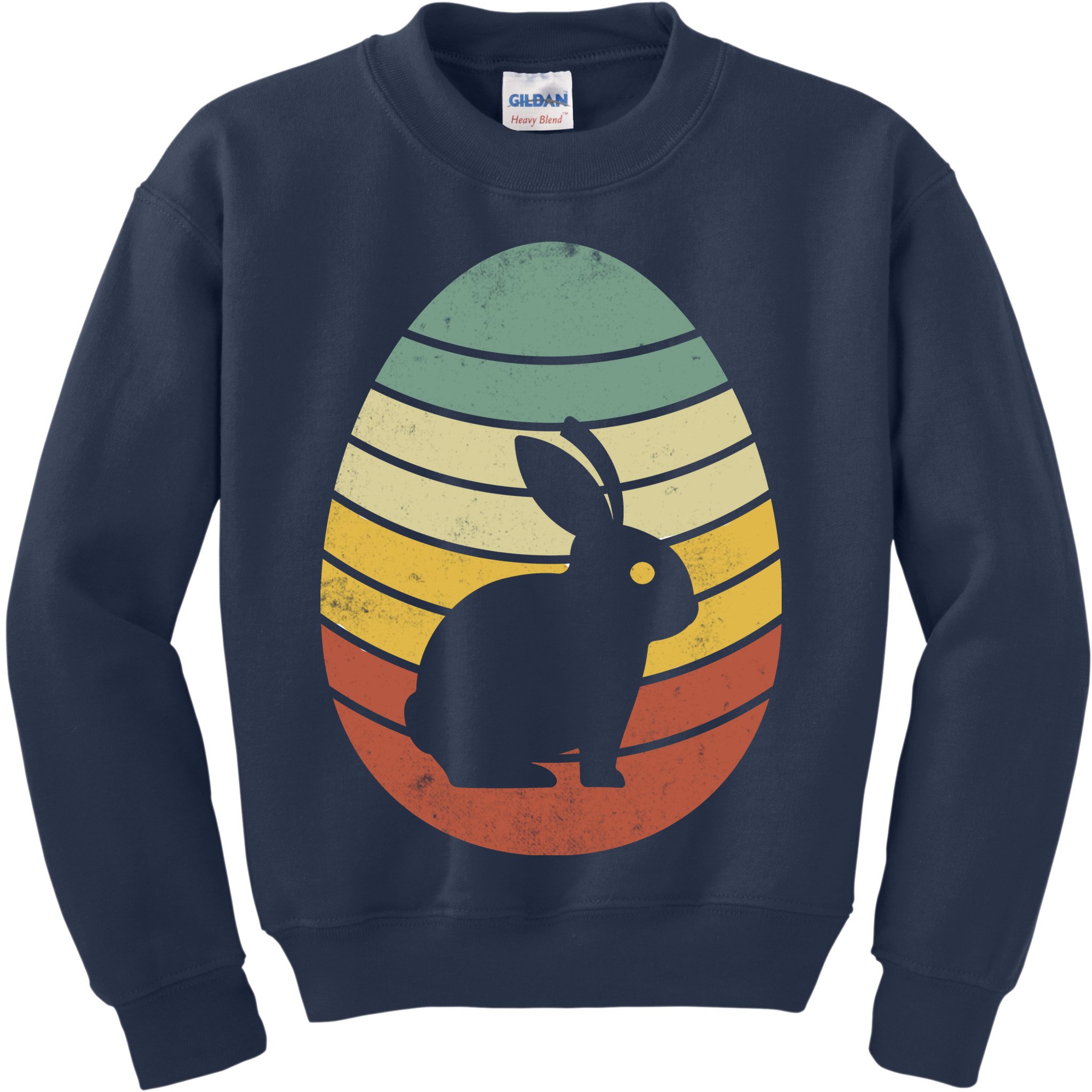 Vintage Easter Bunny Egg Kids Sweatshirt
