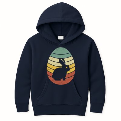 Vintage Easter Bunny Egg Kids Hoodie