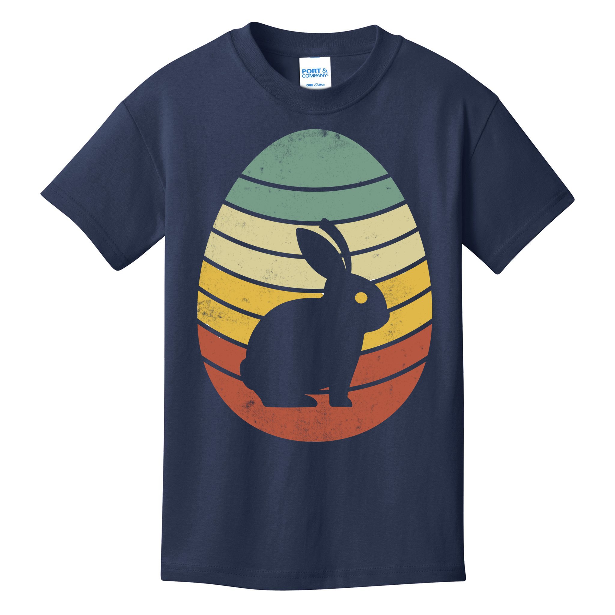 Vintage Easter Bunny Egg Kids T-Shirt