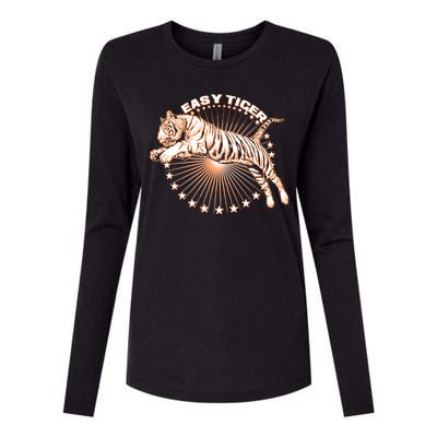 Vintage Easy Tiger Womens Cotton Relaxed Long Sleeve T-Shirt