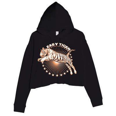 Vintage Easy Tiger Crop Fleece Hoodie