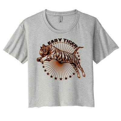 Vintage Easy Tiger Women's Crop Top Tee