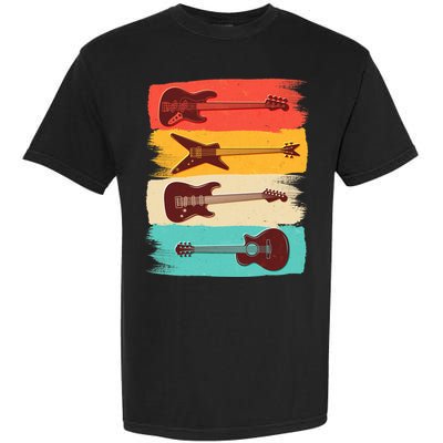 Vintage Electric Guitars Retro Colors Garment-Dyed Heavyweight T-Shirt