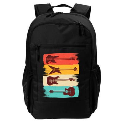 Vintage Electric Guitars Retro Colors Backpack