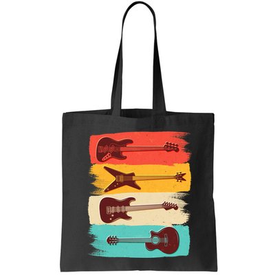 Vintage Electric Guitars Retro Colors Bag