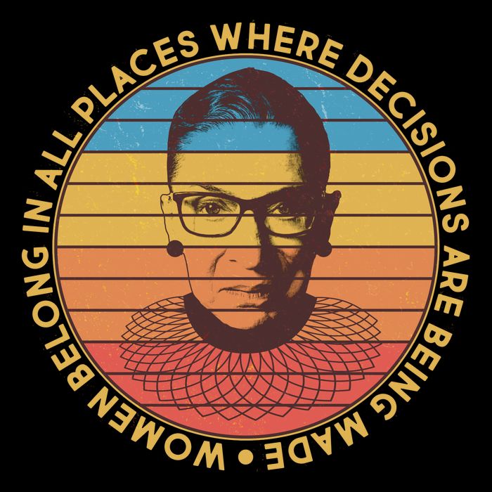 Vintage Emblem Ruth Bader Ginsburg Quote Women Belongs in All Place Premium T-Shirt