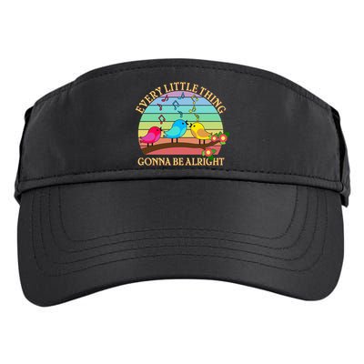  Vintage Every Little Thing Is Gonna Be Alright Birds Adult Drive Performance Visor