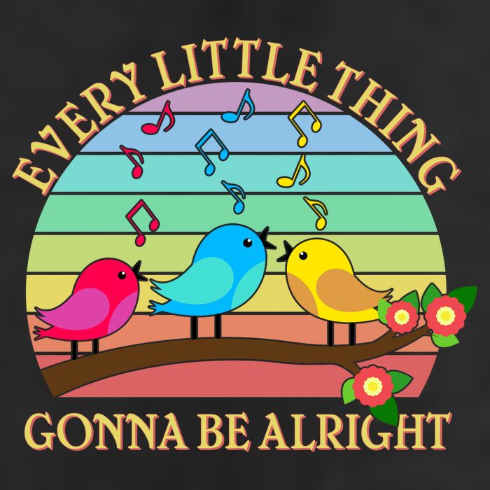  Vintage Every Little Thing Is Gonna Be Alright Birds Golf Towel