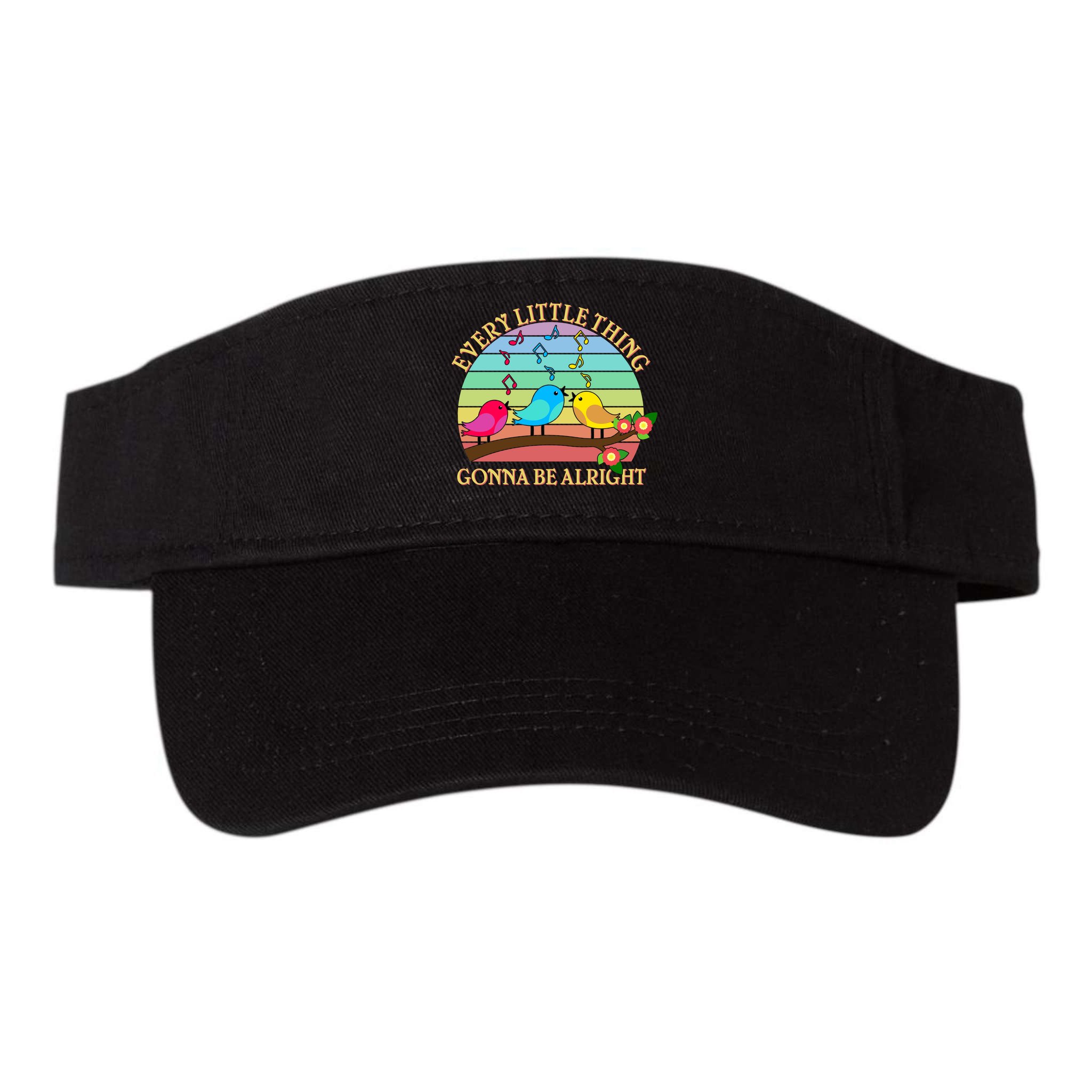  Vintage Every Little Thing Is Gonna Be Alright Birds Visor