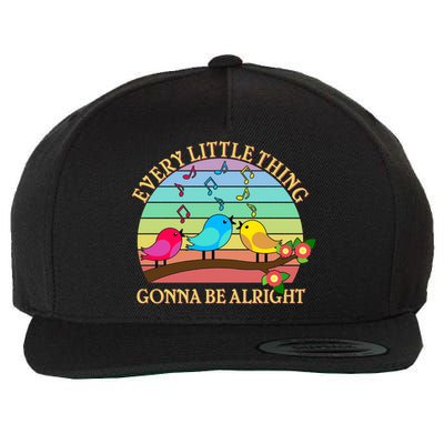  Vintage Every Little Thing Is Gonna Be Alright Birds Wool Snapback Cap