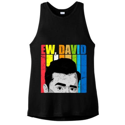 Vintage Ew David Funny Ladies PosiCharge Tri-Blend Wicking Tank