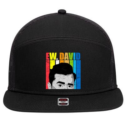 Vintage Ew David Funny 7 Panel Mesh Trucker Snapback Hat