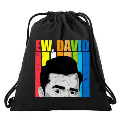 Vintage Ew David Funny Drawstring Bag