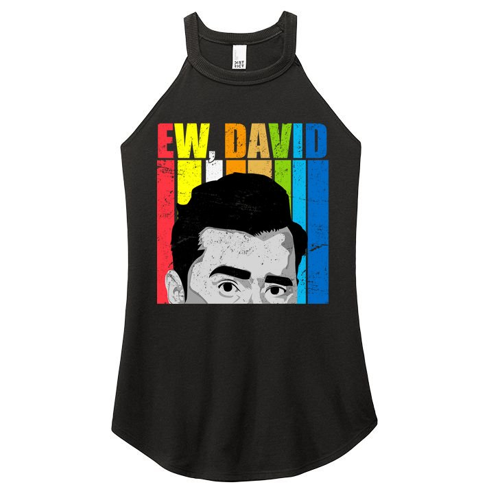 Vintage Ew David Funny Women's Perfect Tri Rocker Tank