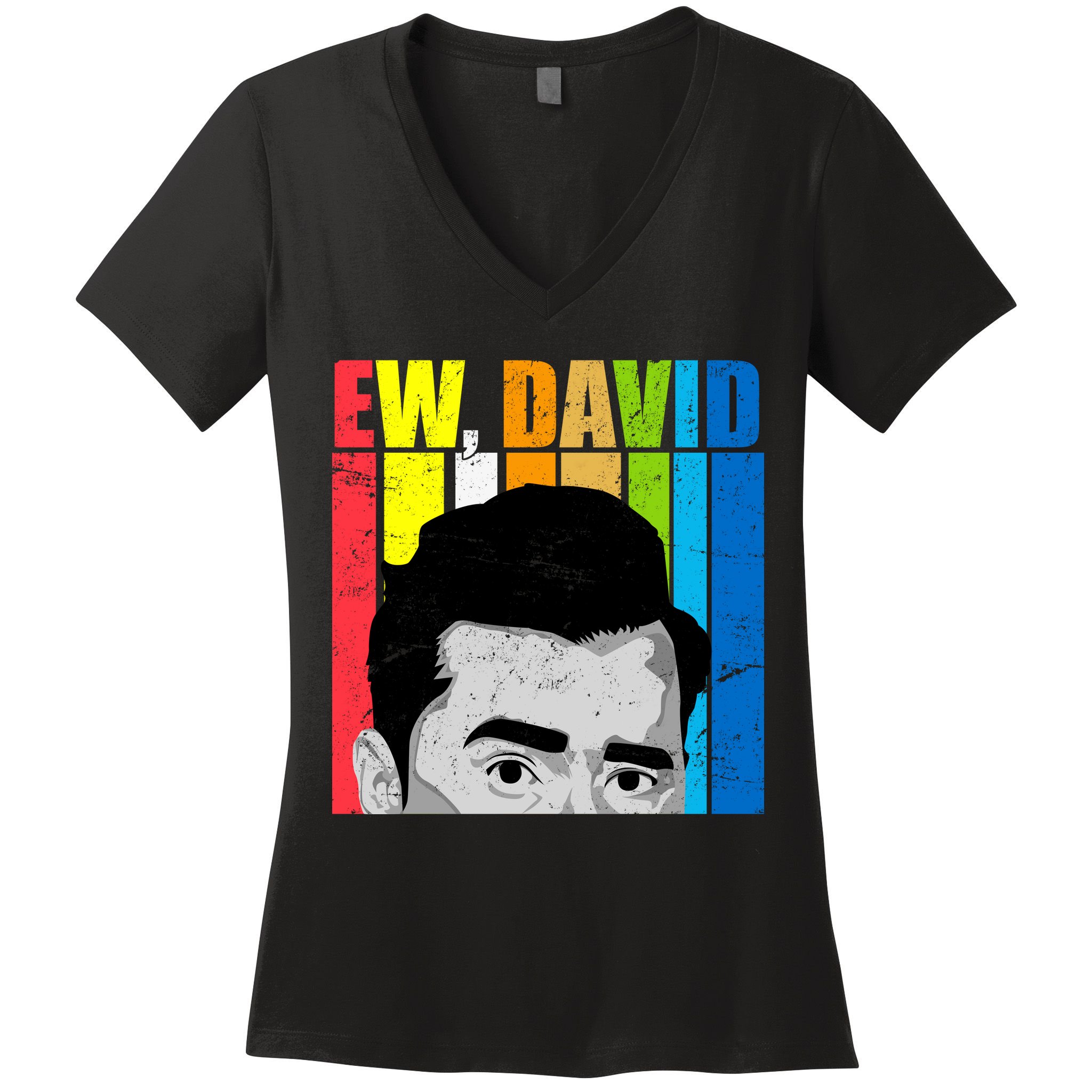 Vintage Ew David Funny Women's V-Neck T-Shirt