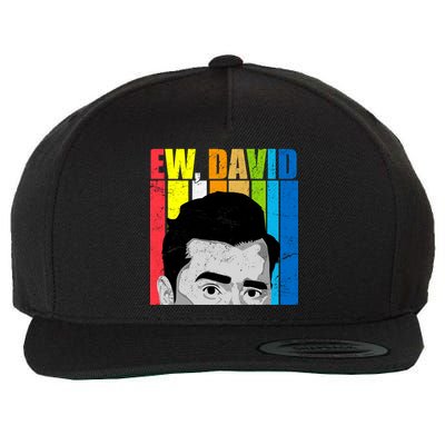 Vintage Ew David Funny Wool Snapback Cap