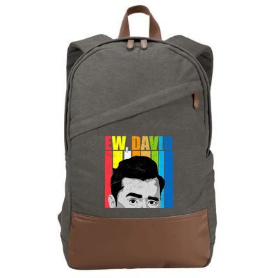 Vintage Ew David Funny Cotton Canvas Backpack