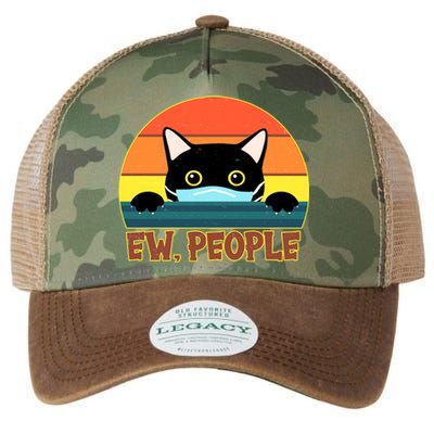 Vintage Ew People Social Distancing Mask Cat Legacy Tie Dye Trucker Hat