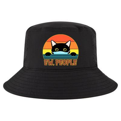 Vintage Ew People Social Distancing Mask Cat Cool Comfort Performance Bucket Hat