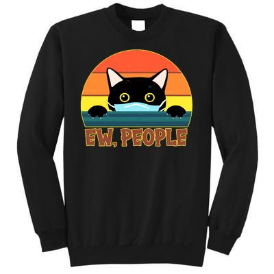 Vintage Ew People Social Distancing Mask Cat Sweatshirt