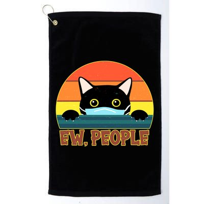 Vintage Ew People Social Distancing Mask Cat Golf Towel