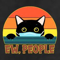 Vintage Ew People Social Distancing Mask Cat Golf Towel
