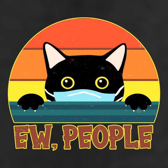 Vintage Ew People Social Distancing Mask Cat Golf Towel