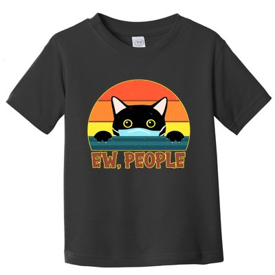Vintage Ew People Social Distancing Mask Cat Toddler T-Shirt