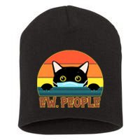 Vintage Ew People Social Distancing Mask Cat Short Acrylic Beanie