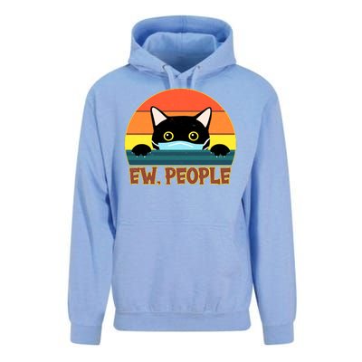 Vintage Ew People Social Distancing Mask Cat Unisex Surf Hoodie