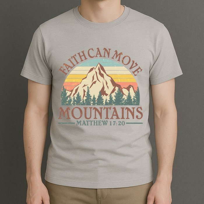 Vintage Faith Can Move Mountains Matthew 17:20 T-Shirt