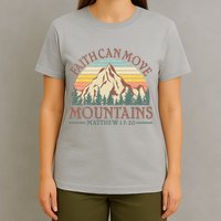 Vintage Faith Can Move Mountains Matthew 17:20 T-Shirt