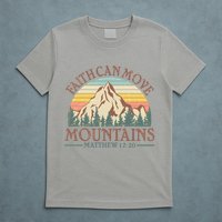 Vintage Faith Can Move Mountains Matthew 17:20 T-Shirt