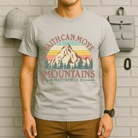 Vintage Faith Can Move Mountains Matthew 17:20 T-Shirt