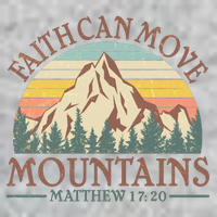Vintage Faith Can Move Mountains Matthew 17:20 T-Shirt