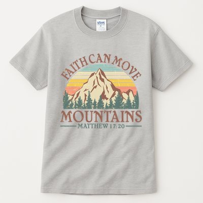 Vintage Faith Can Move Mountains Matthew 17:20 Tall T-Shirt