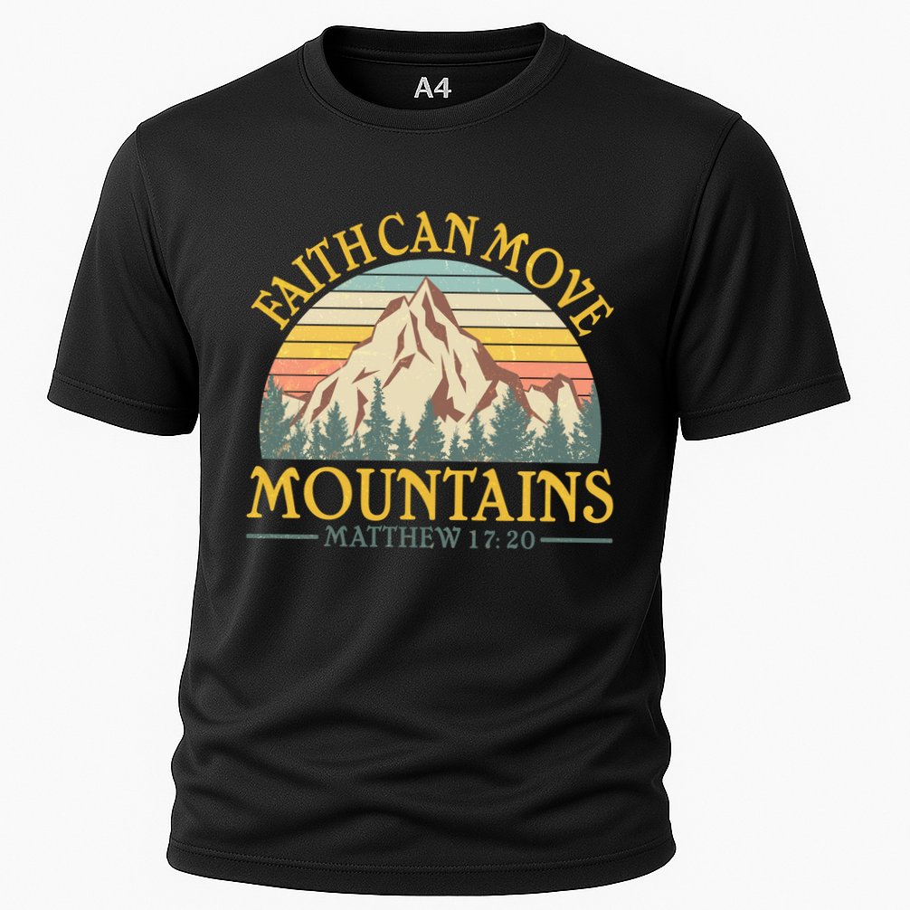 Vintage Faith Can Move Mountains Matthew 17:20 Performance Shirt