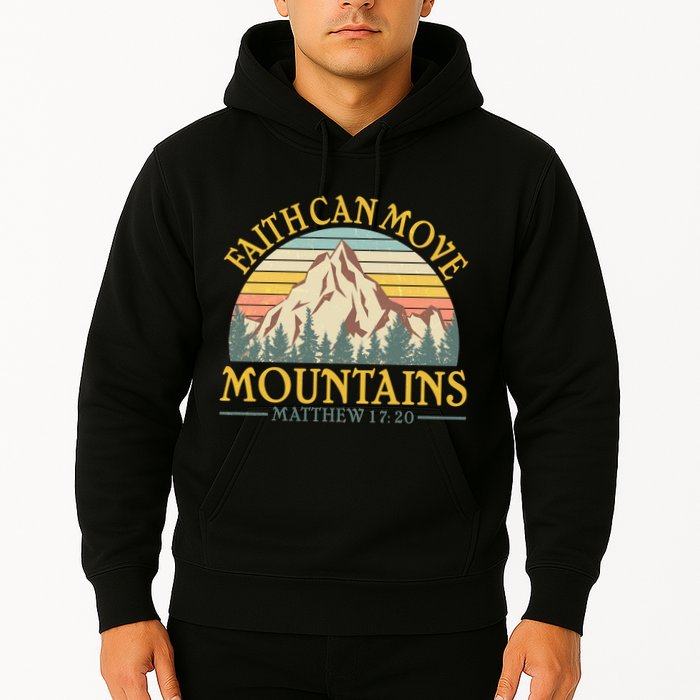 Vintage Faith Can Move Mountains Matthew 17:20 Hoodie