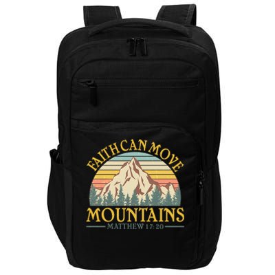 Vintage Faith Can Move Mountains Matthew 17:20 Impact Tech Backpack