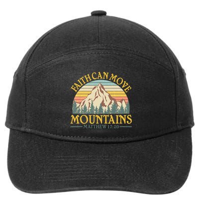 Vintage Faith Can Move Mountains Matthew 17:20 7-Panel Snapback Hat