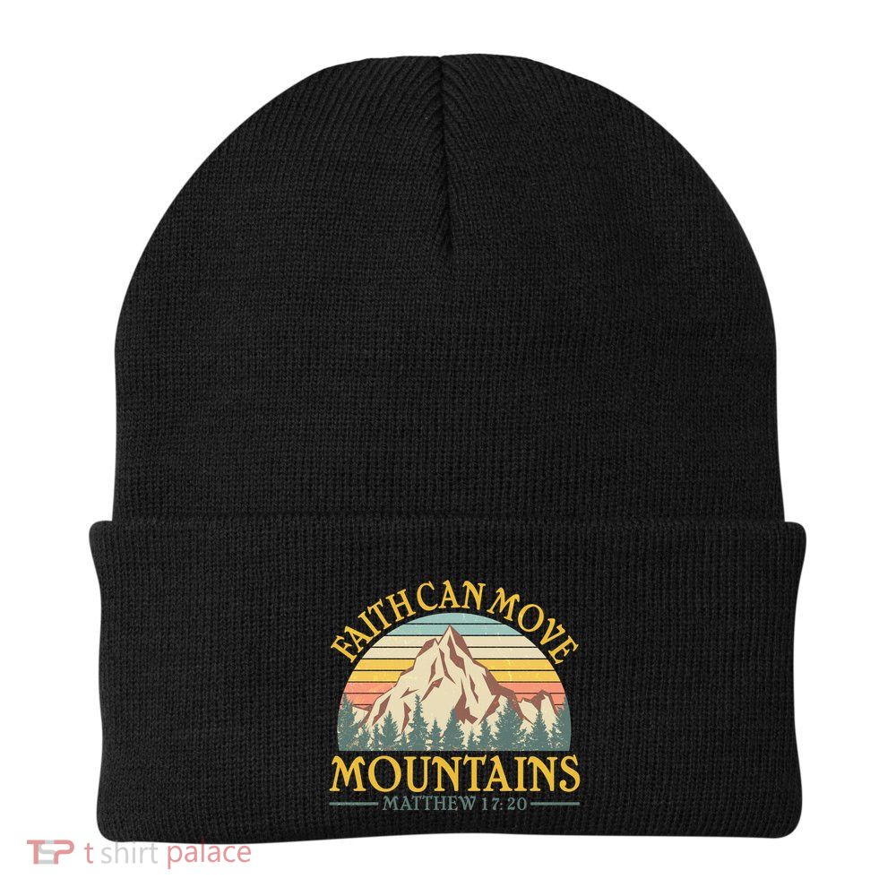 Vintage Faith Can Move Mountains Matthew 17:20 Beanie