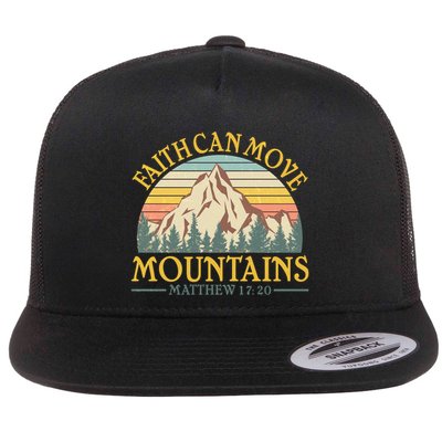Vintage Faith Can Move Mountains Matthew 17:20 Flatbill Hat