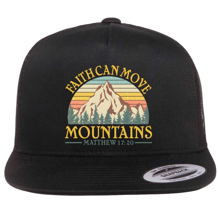 Vintage Faith Can Move Mountains Matthew 17:20 Flatbill Hat