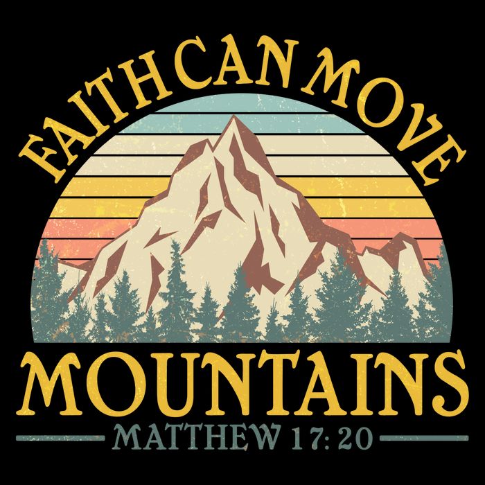 Vintage Faith Can Move Mountains Matthew 17:20 Flatbill Hat