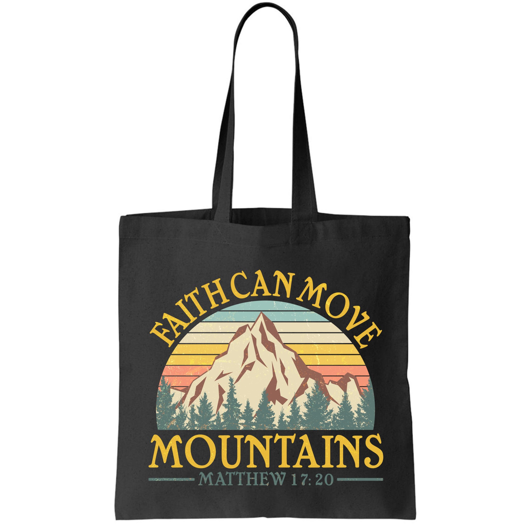Vintage Faith Can Move Mountains Matthew 17:20 Bag