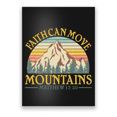 Vintage Faith Can Move Mountains Matthew 17:20 Poster