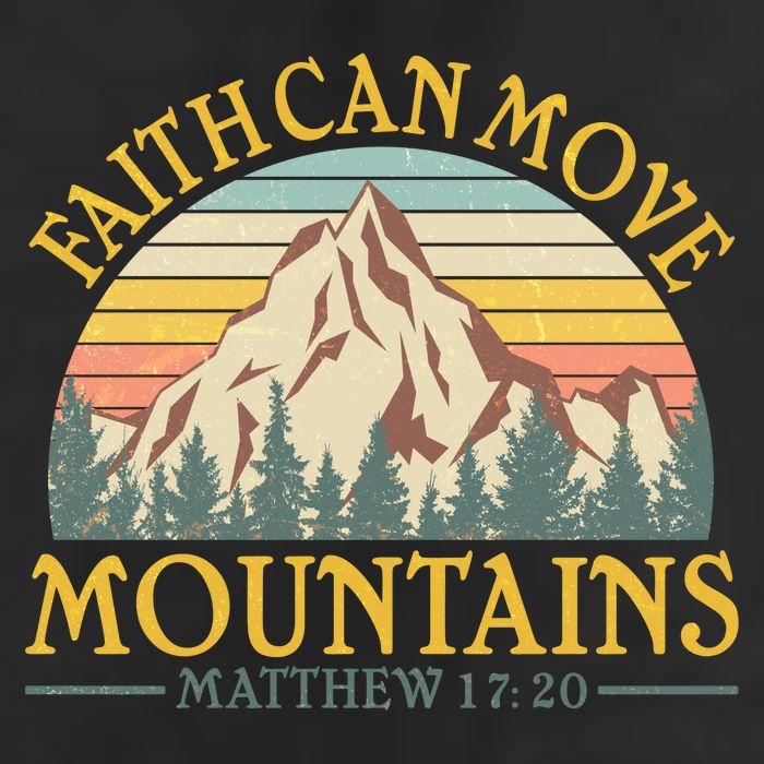 Vintage Faith Can Move Mountains Matthew 17:20 Golf Towel