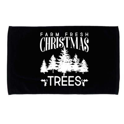 Vintage Farm Fresh Christmas Trees Microfiber Hand Towel